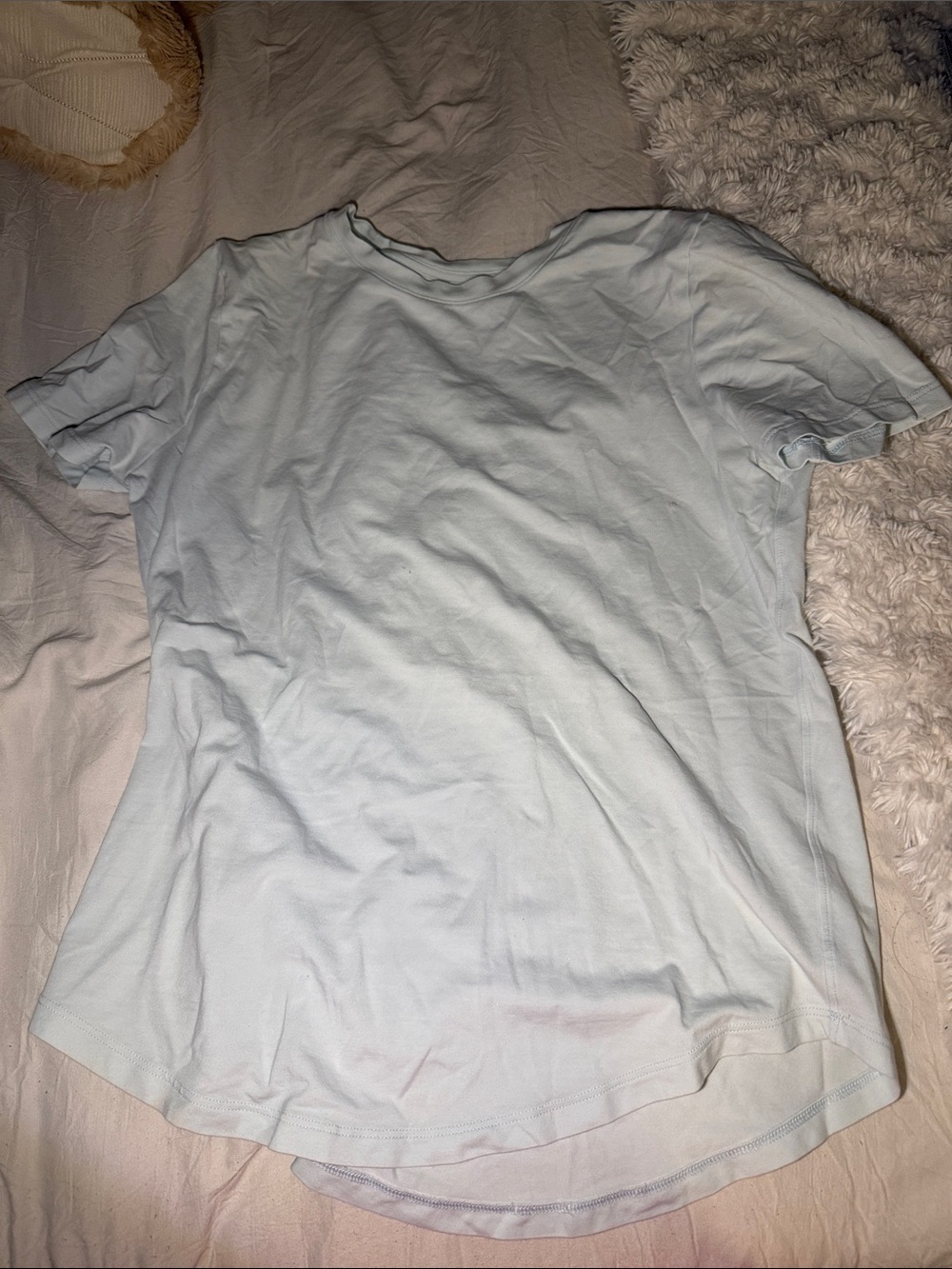 lululemon athletica Light Blue Short Sleeve Tee